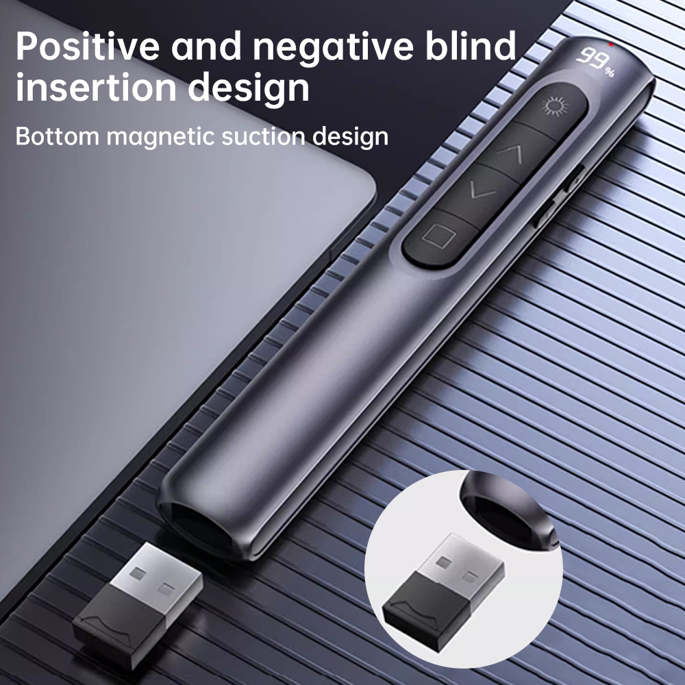 Presentation Remote Laser - Draadloze pagina-omdraaier Oplaadbare presentator Afstandsbediening PPT