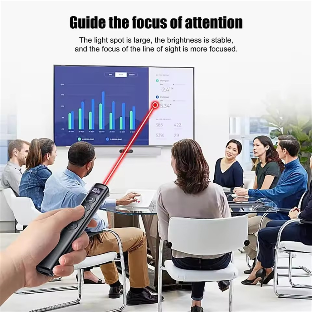 Presentation Remote Laser - Powerpoint Pen Draadloze presentatieclicker Type-C Oplaadbare
