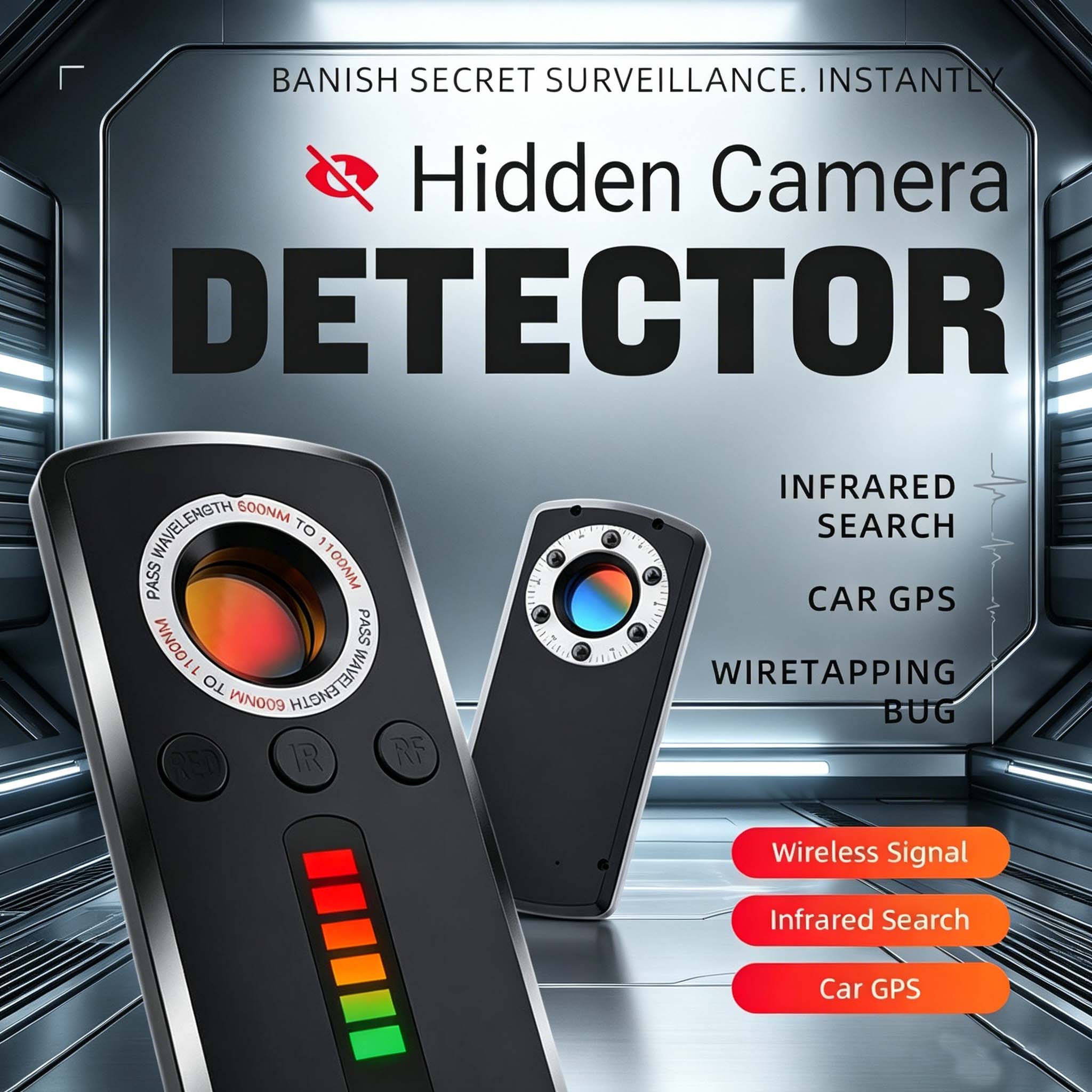 Tech For Office - Verborgen camera detector anti-spionage gadget RF-signaal