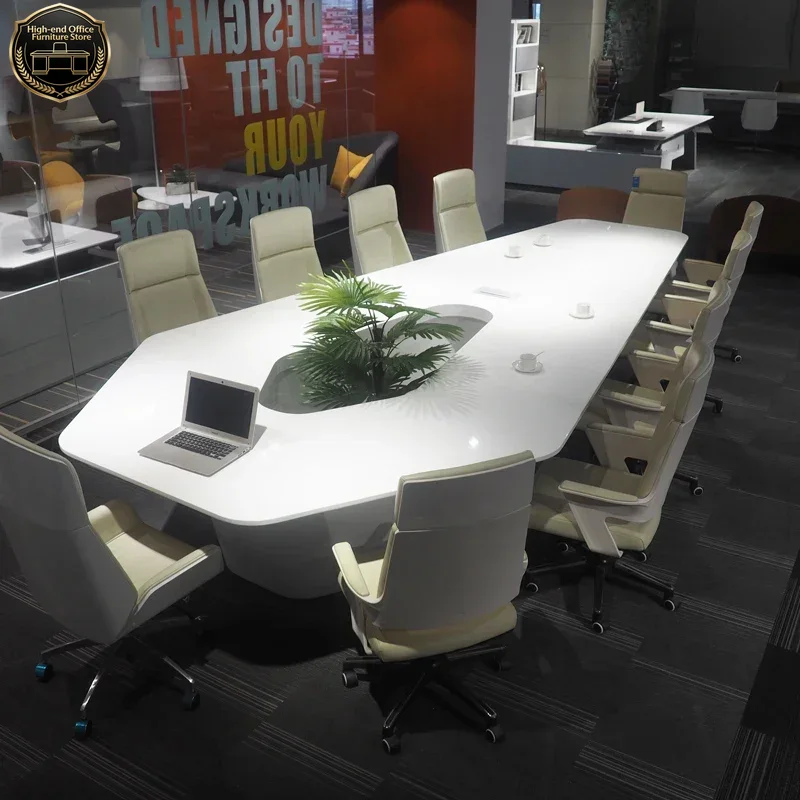 High Tech Office Room - Modern wit hightech smart kantoor meubilair