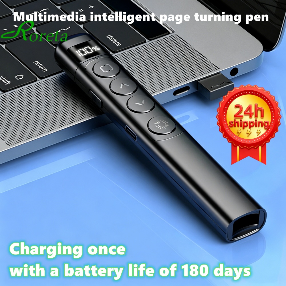 Presentation Remote Laser - Powerpoint Pen Draadloze presentatieclicker Type-C Oplaadbare