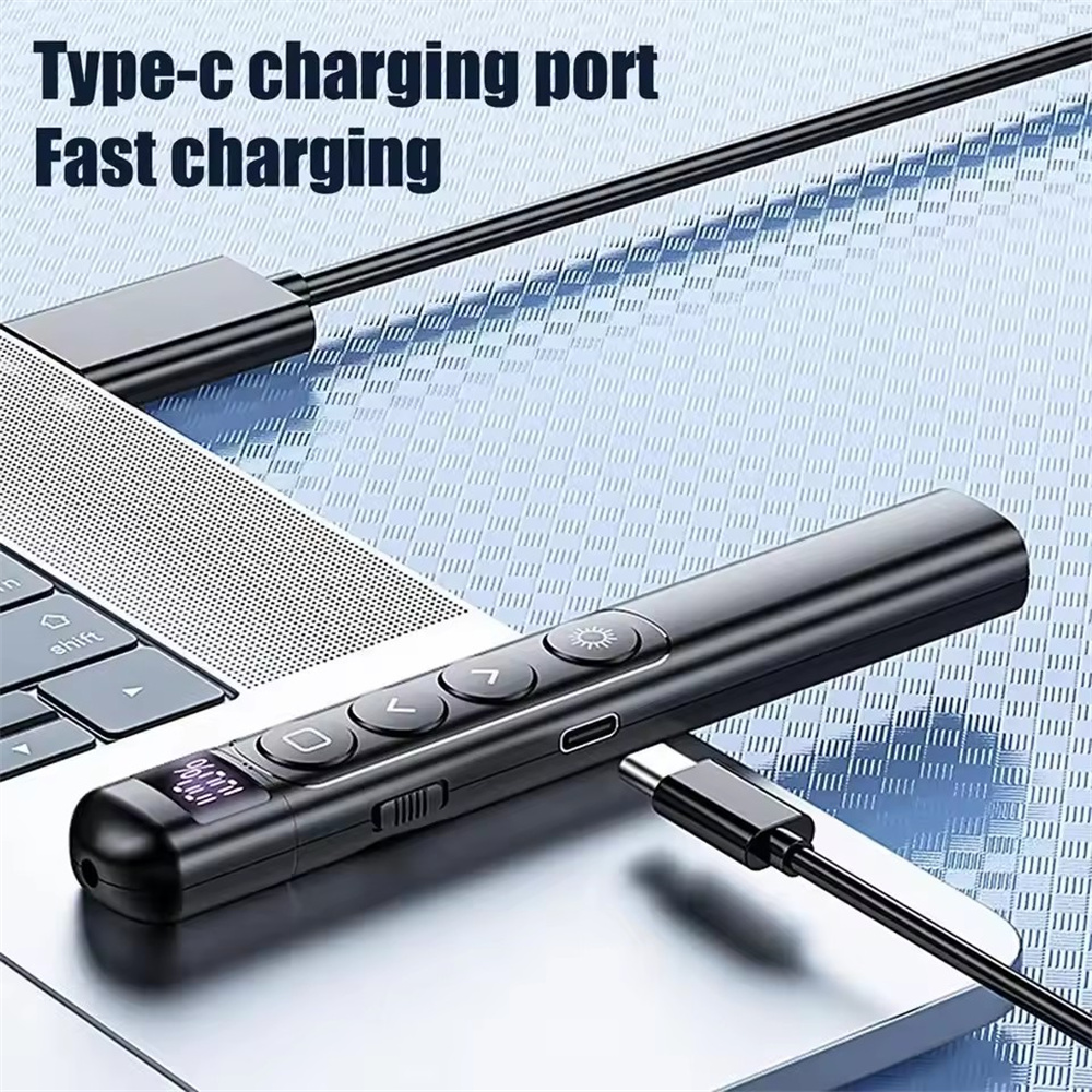 Presentation Remote Laser - Powerpoint Pen Draadloze presentatieclicker Type-C Oplaadbare